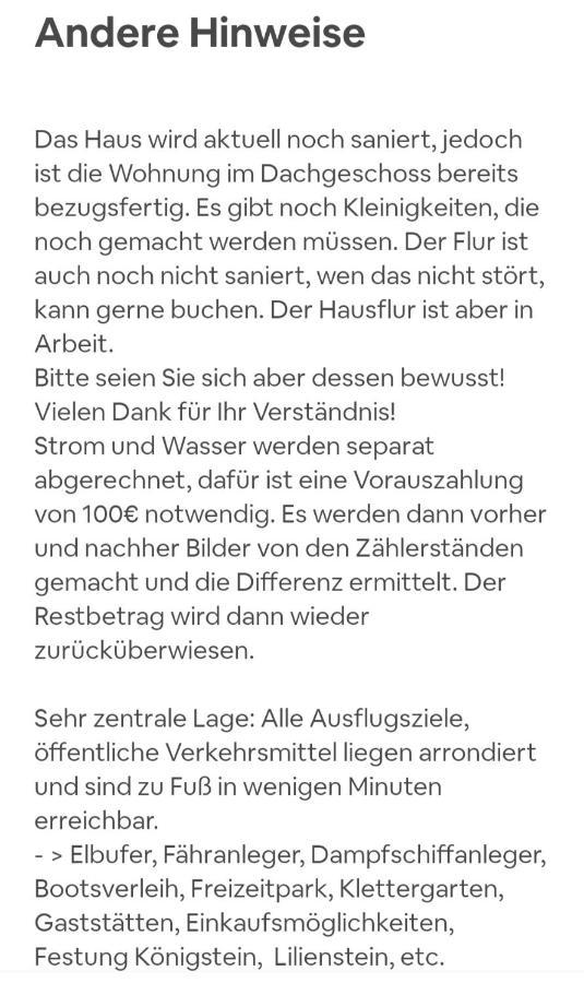 Kirchblick Lägenhet Königstein an der Elbe Exteriör bild